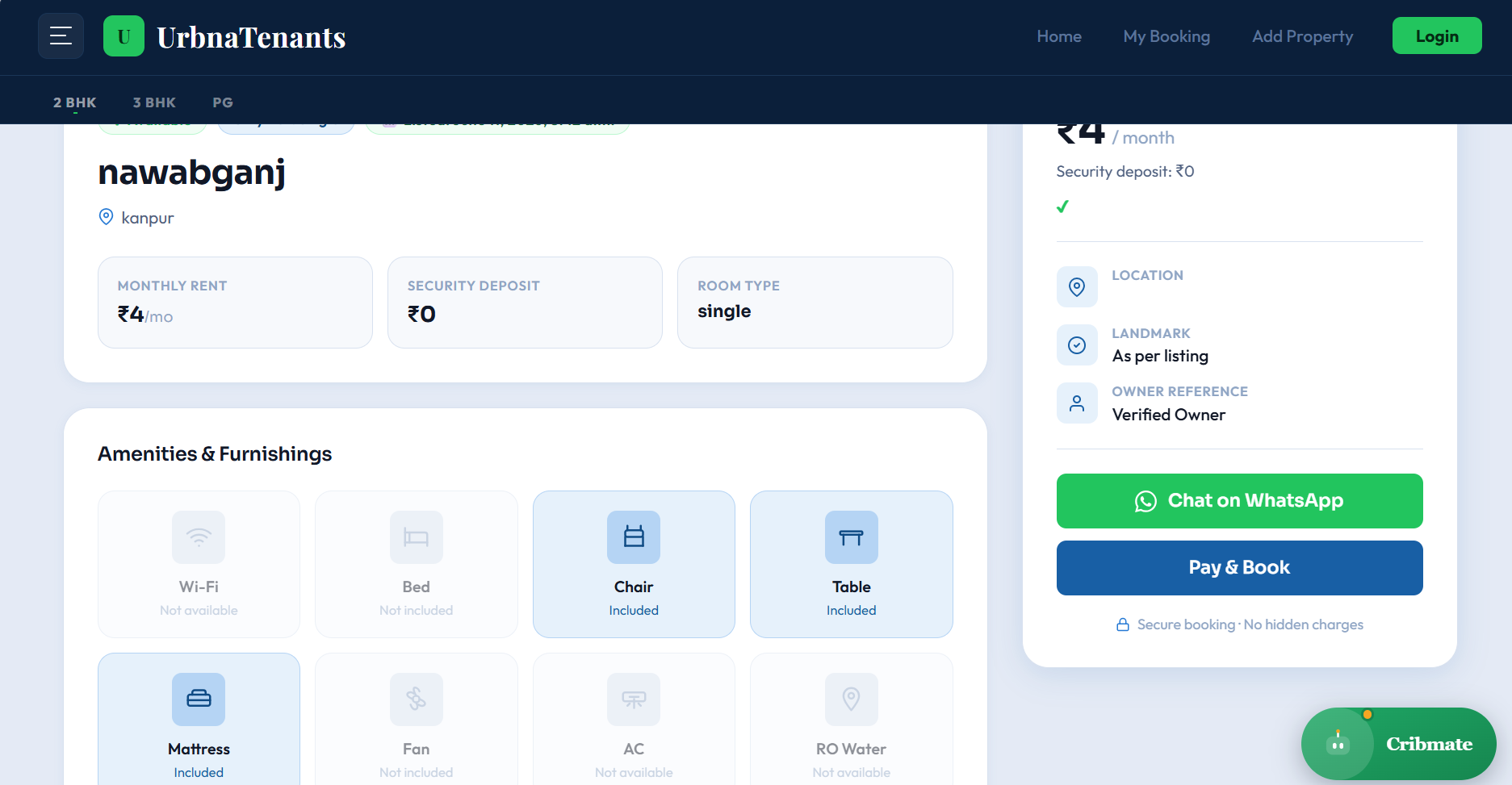 Property detail page